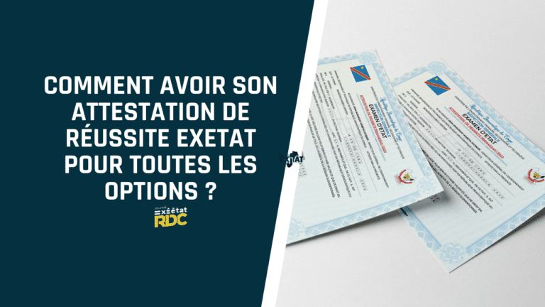 Attestation de Réussite Exetat pour Toutes les Options