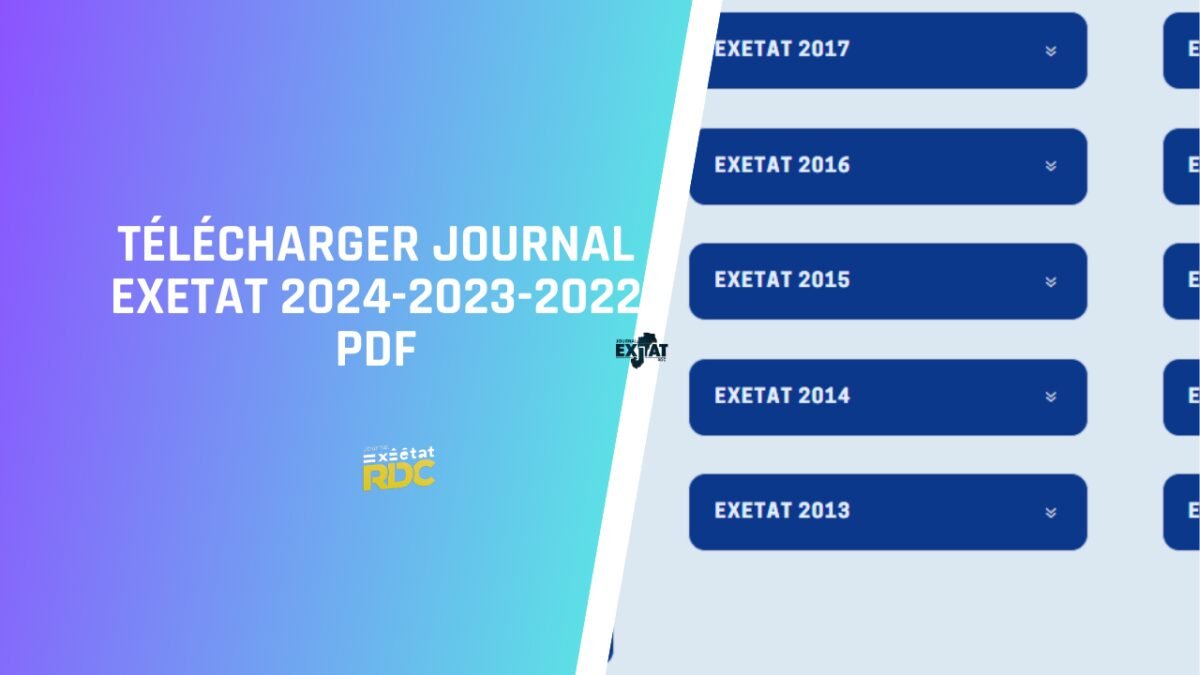 Télécharger Journal Exetat 2025-2024-2023 En PDF En RDC