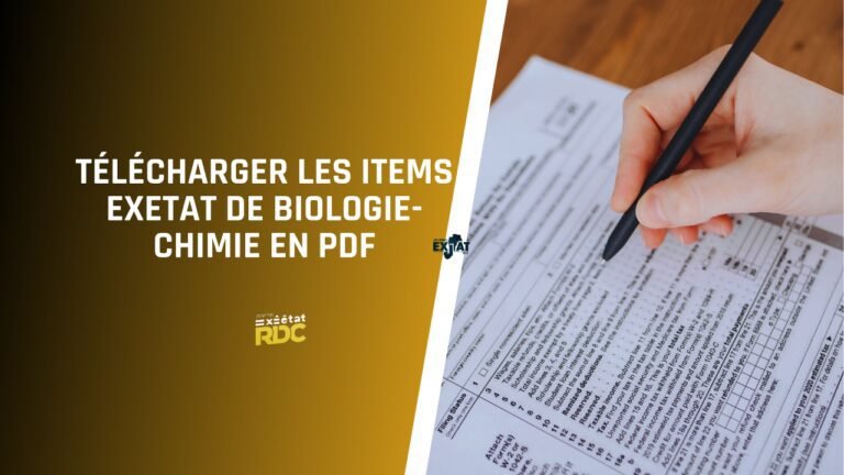 Télécharger les Items Exetat de Biologie-Chimie en PDF