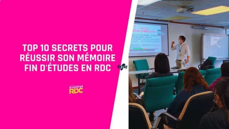 réussir son mémoire fin d'études en RDC